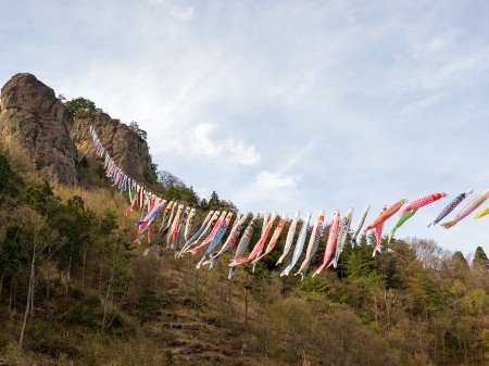 嵩山（たけやま）の鯉のぼり