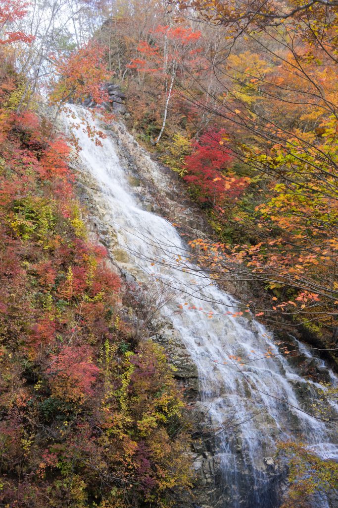 紅葉のしゃくなげの滝