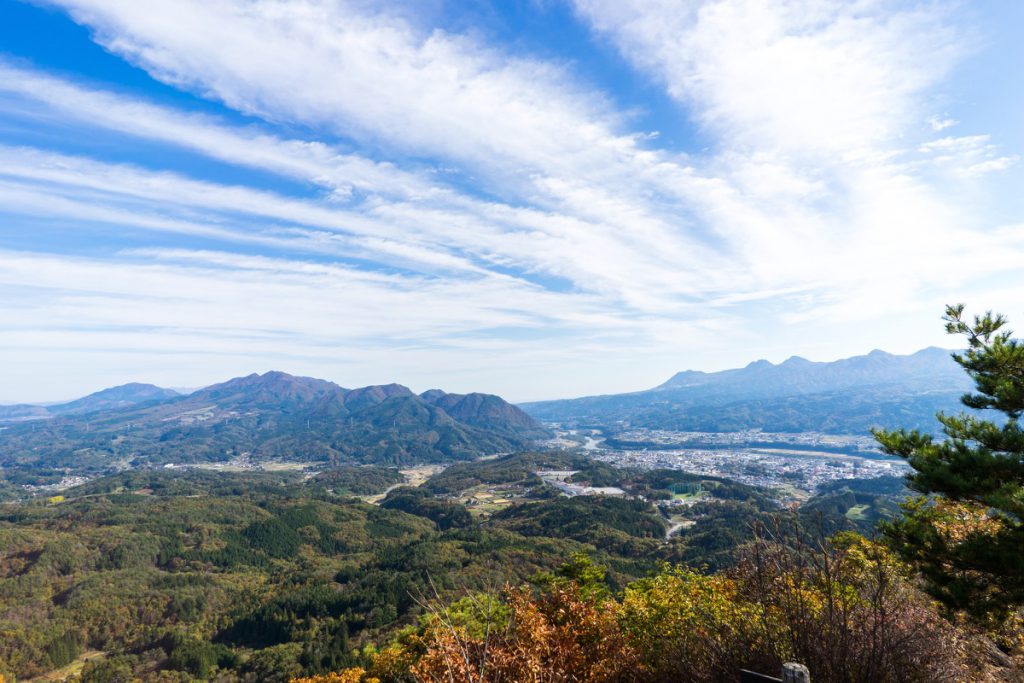 嵩山の山頂からのパノラマ