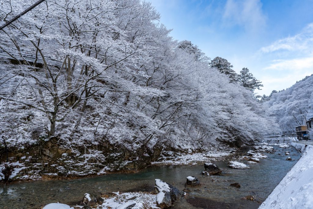 シマテラスの前の四万川