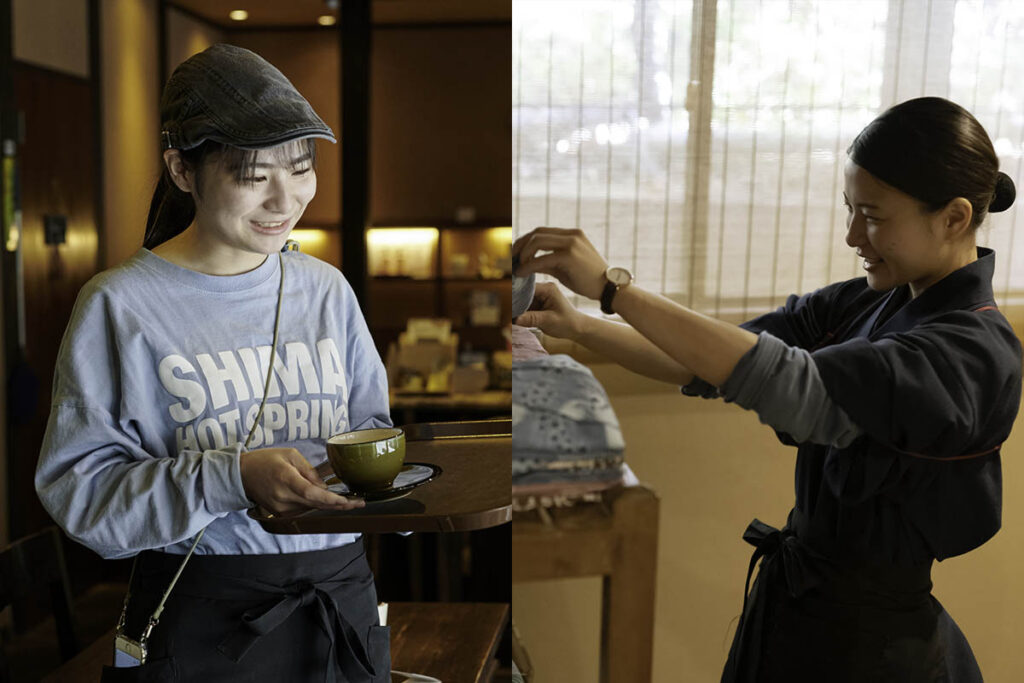 柏屋カフェと旅館のスタッフ