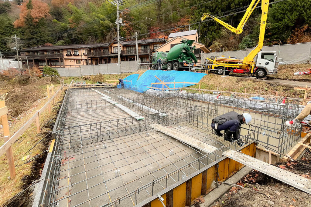 くすしきの基礎工事がはじまりました