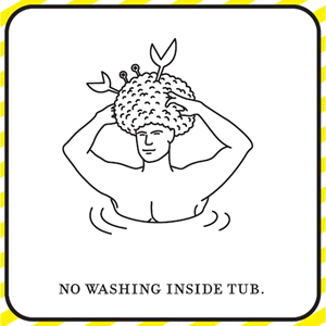 No washing inside tub
