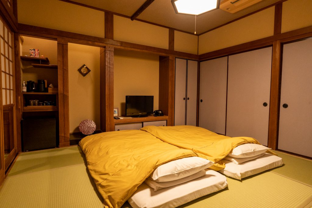 Futon on the Japanese style guest room