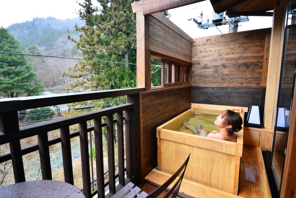 open-air onsen bath